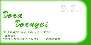 dora dornyei business card